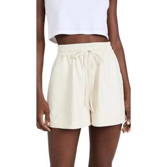 Good American Women's Better Than Leather Shorts Color Bone Size 2 - Picture 1 of 11